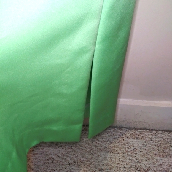 Vintage One-Of-A-Kind Handsewn Black Gold/Mint Lame´ Bodice Long Cocktail Dress - Picture 6 of 16